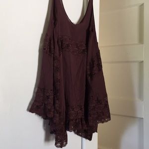 Free people swingy lace insert tunic, size xs